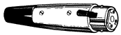 SwitchCraft SECTIONALIZED VIEW - A3F Plug to B3M Receptacle